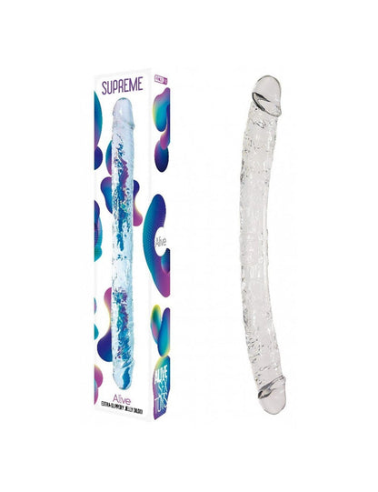 2-Długie podwójne dildo do sexu lesbijskiego 38,5 cm-2