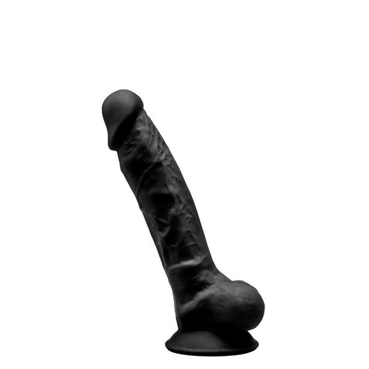 1-Duże czarne wyżyłowane dildo z przyssawką 17,7 cm-1