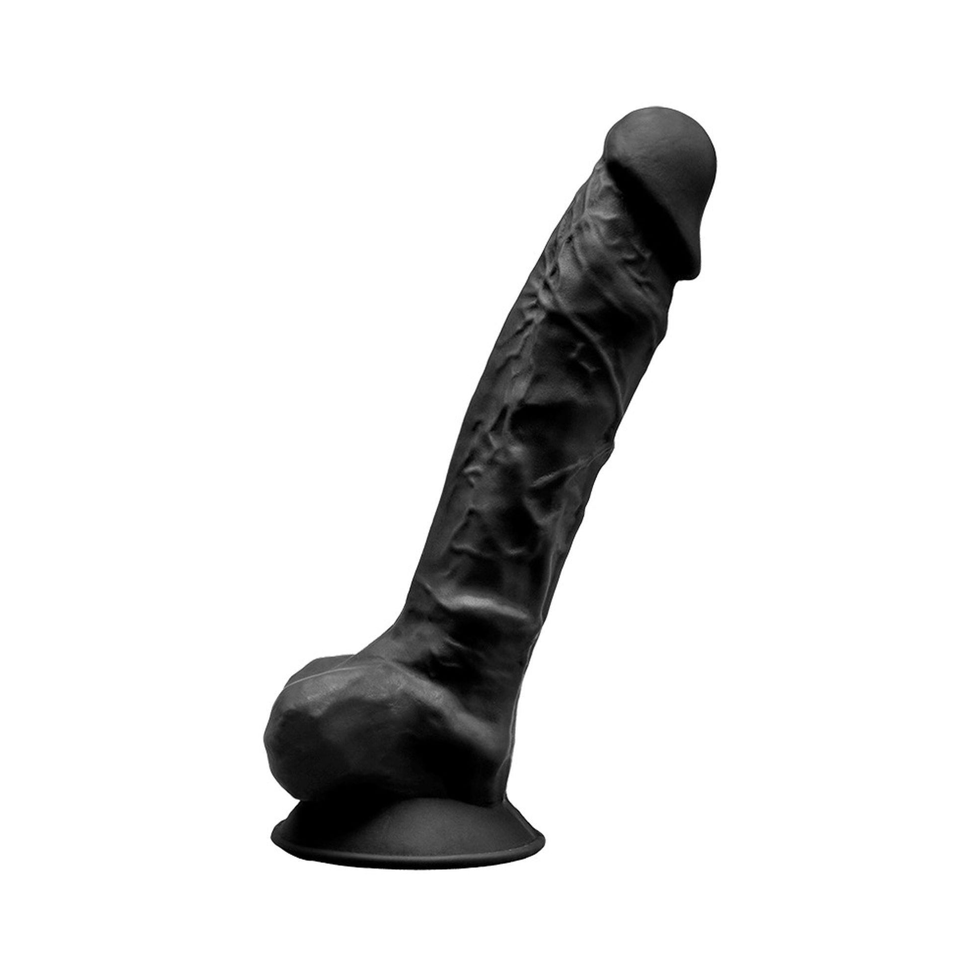 2-Duży gruby czarny żylasty penis z przyssawką 20cm-2