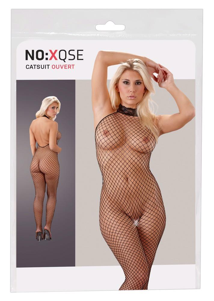 1-Podniecający bodystocking siatka rozcięty krok S/M-1