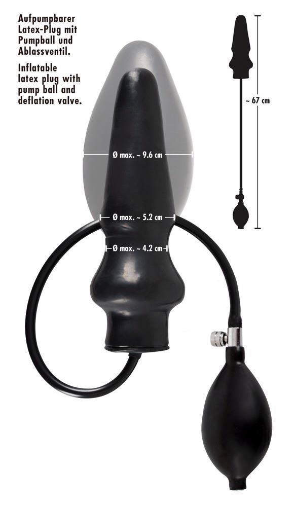 9-Lateksowy pompowany plug analny powiększany 20cm-9
