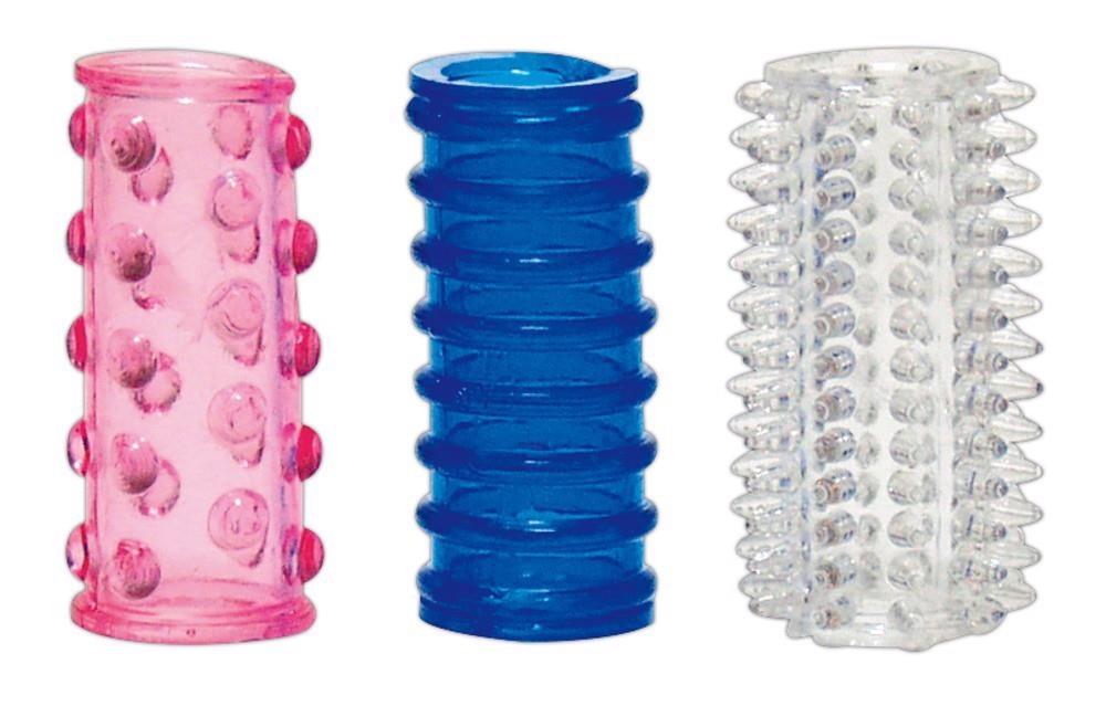 3-Komplet 3 sex nakładki na penisa palce stymulujące-3