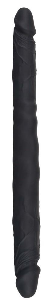 2-Czarne dildo lesbijskie silikonowe podwójne 40cm-2