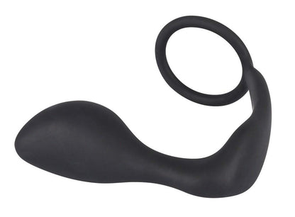 9-Plug analny z pętlą pierścieniem na penisa 10cm-9