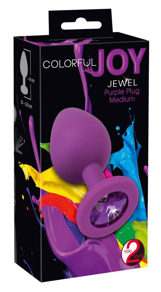 1-Silikonowy plug korek analny z kamyczkiem sex 7cm-1