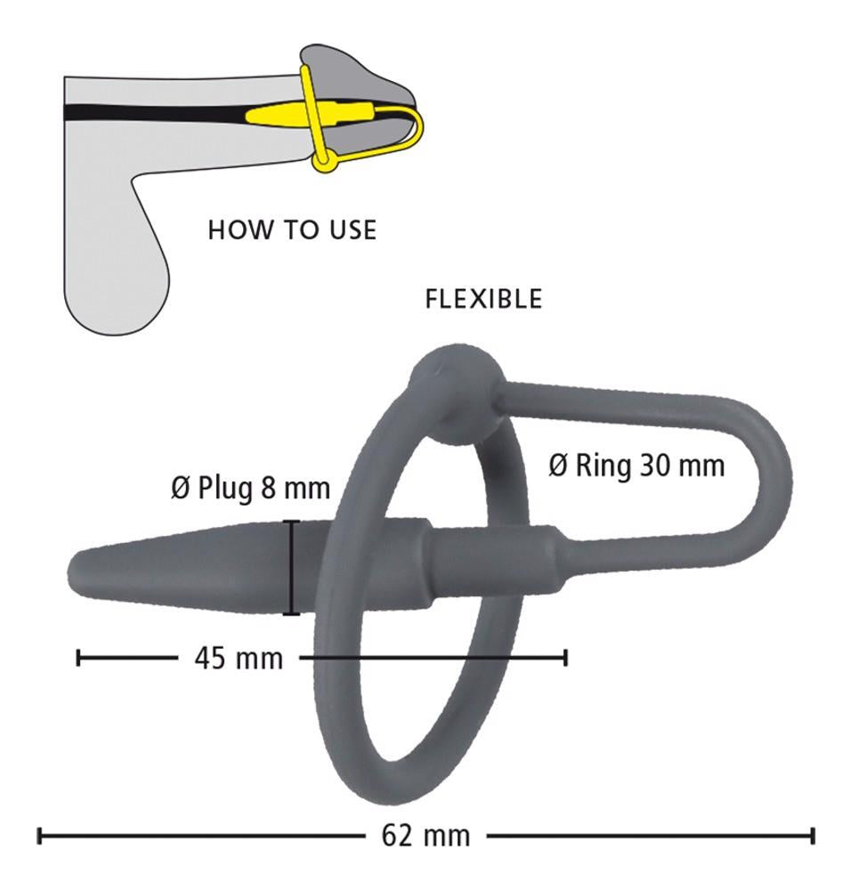 13-Penis Plug with Glans Ring-13