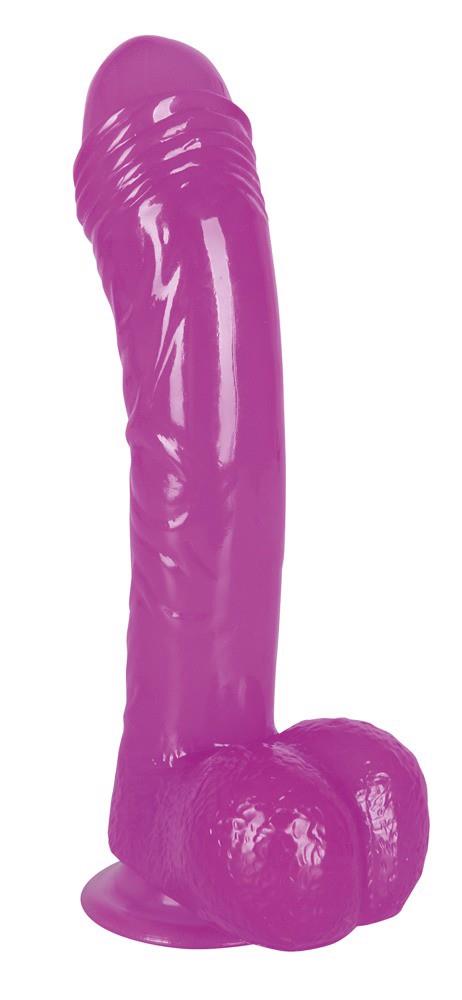 4-Przyjemne miękkie dildo z przyssawką penis 19cm-4