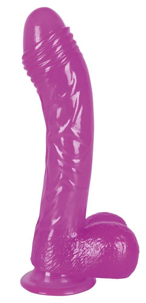 10-Przyjemne miękkie dildo z przyssawką penis 19cm-10
