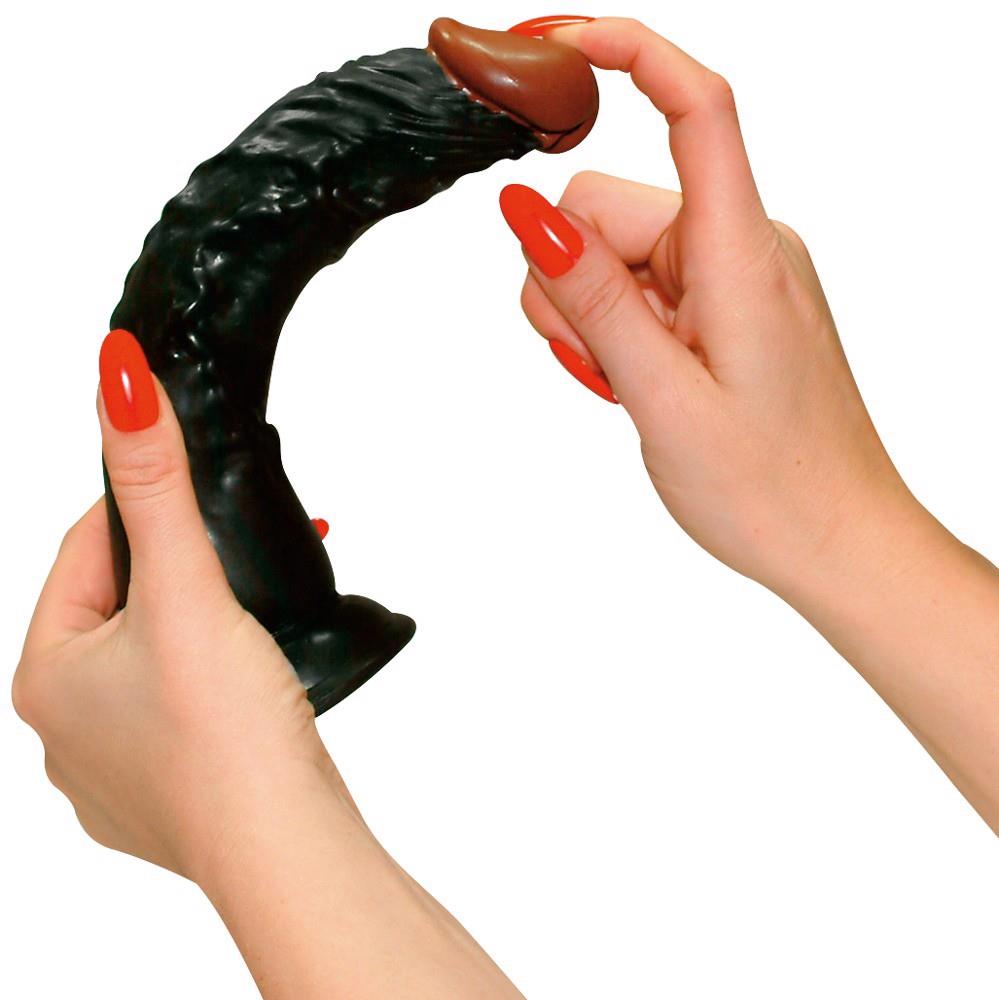 9-Dildo realistyczne czarne penis na przyssawce 23cm-9
