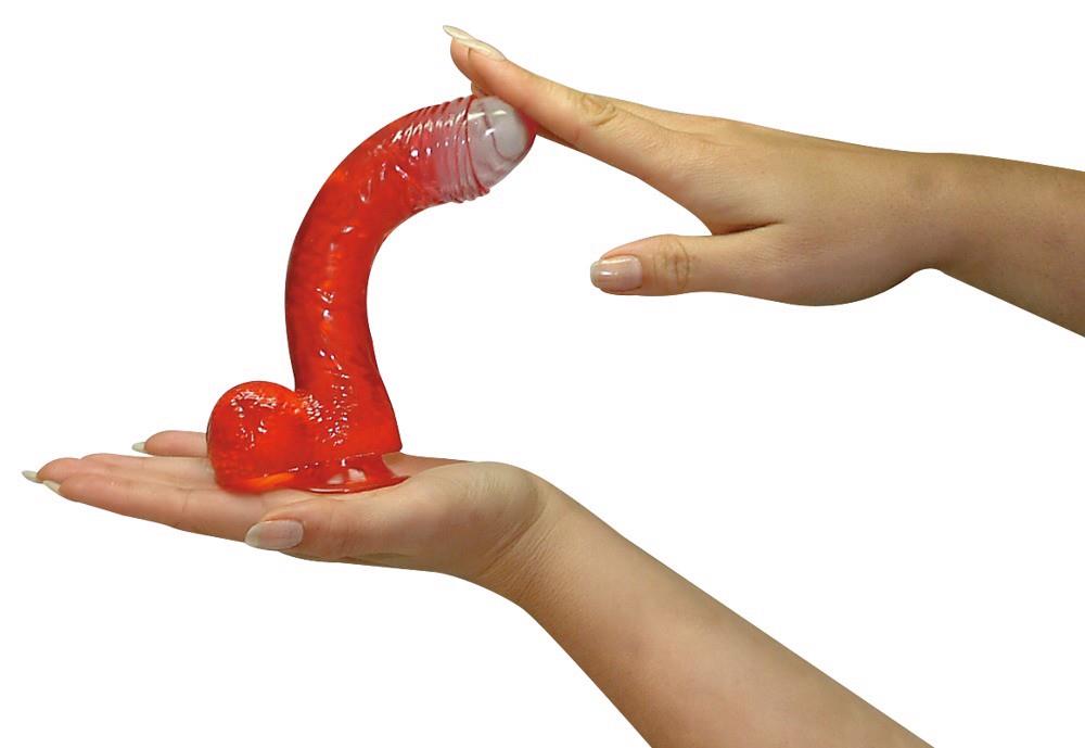 4-Żelowe dildo realistyczne z jądrami przyssawka 15c-4