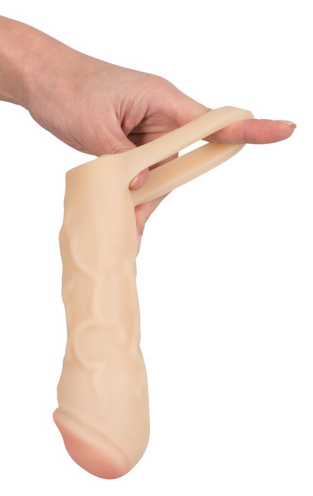 15-Nakładka na penisa z pierścieniem na jądra 17cm-15