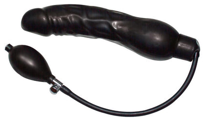 4-Nadmuchiwane żylaste dildo czarne gumowe-4
