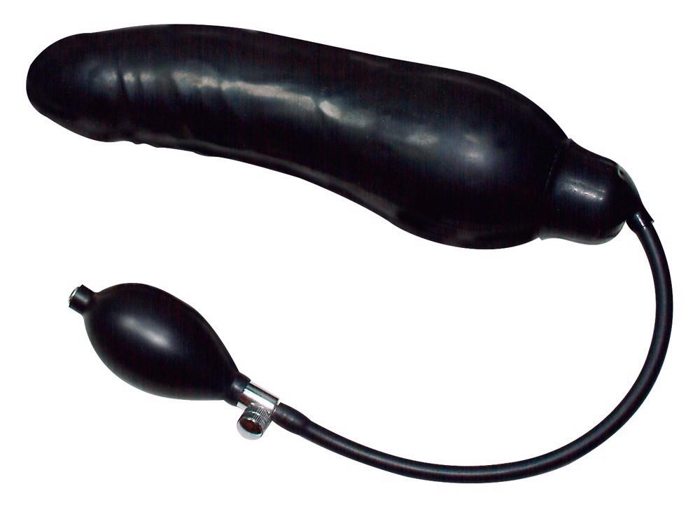 6-Nadmuchiwane żylaste dildo czarne gumowe-6