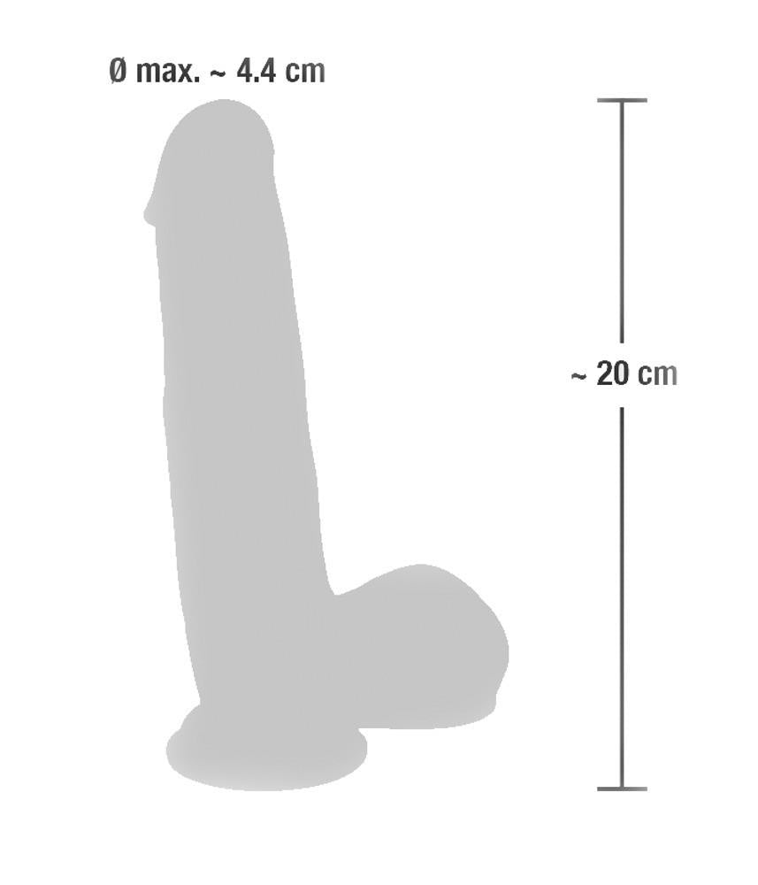 15-Duże grube dildo jak żywy penis na przyssawce 20cm-15