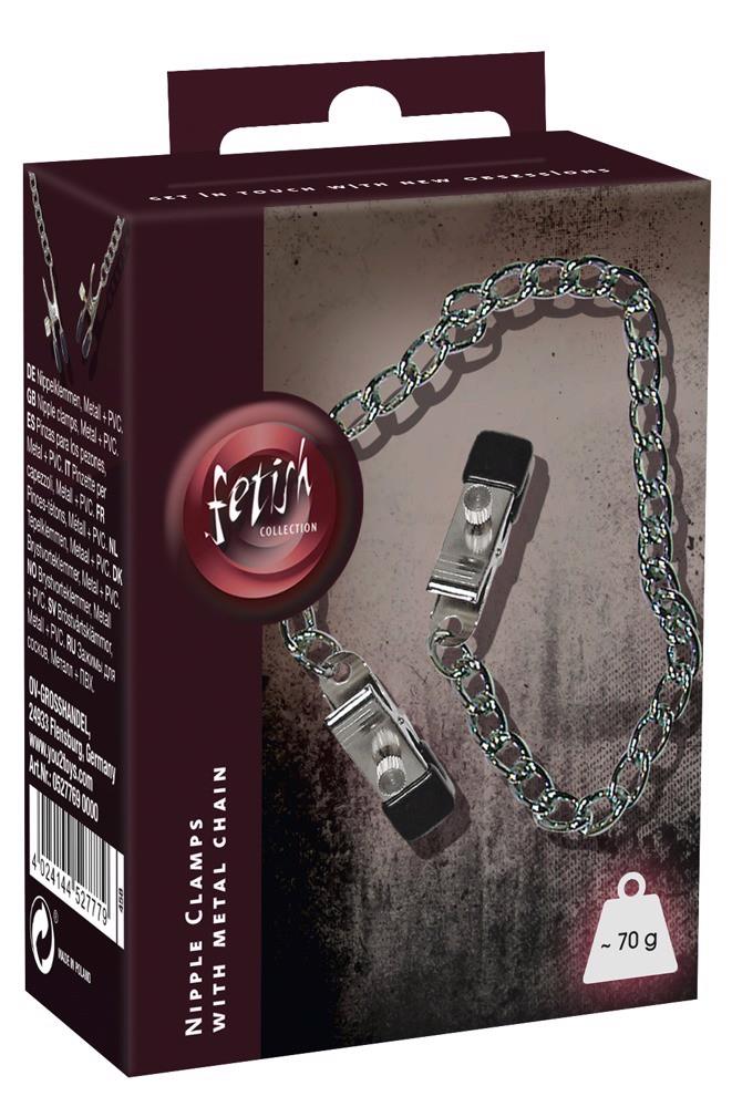 2-Klamry zaciskowe na piersi sutki łańcuszek bdsm-2