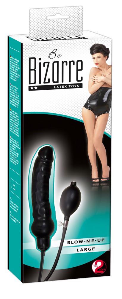 2-Nadmuchiwane czarne dildo penis z lateksu 25 cm-2