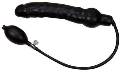 4-Nadmuchiwane czarne dildo penis z lateksu 25 cm-4