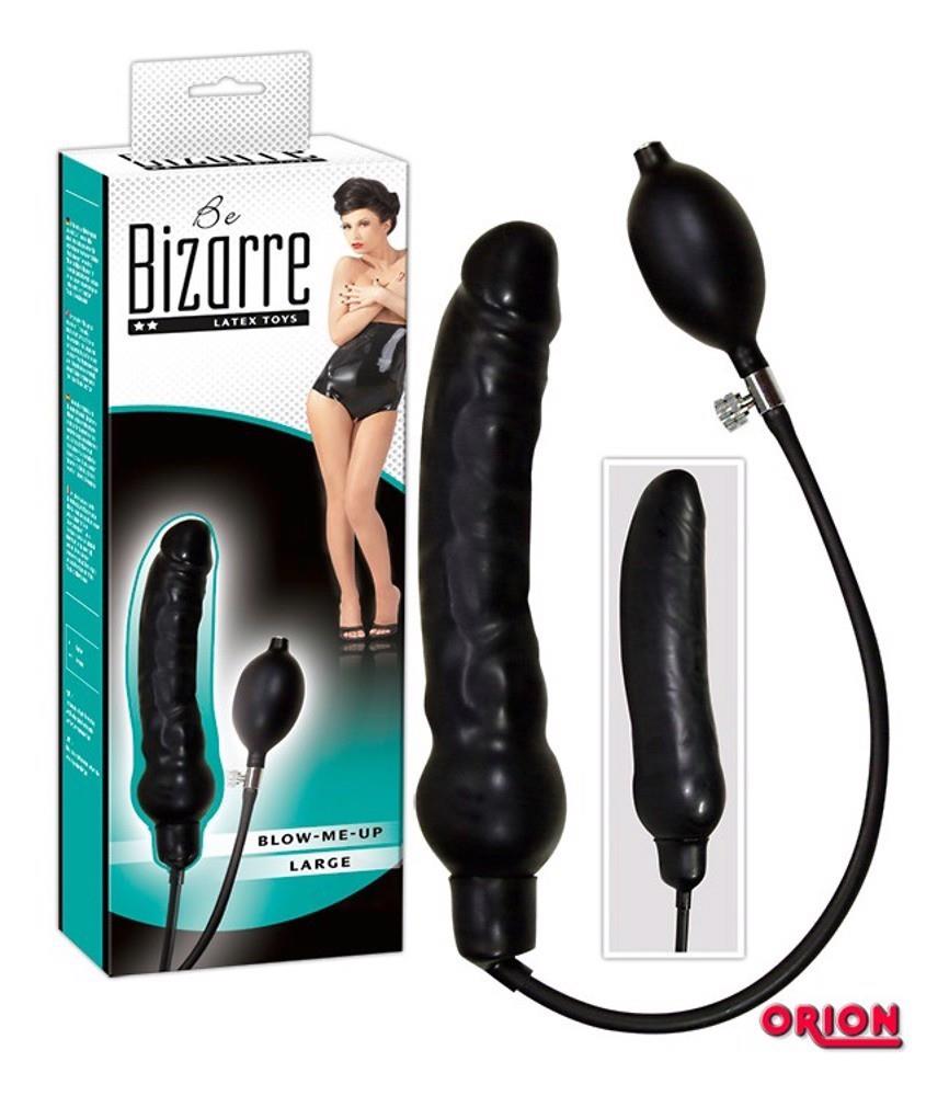 8-Nadmuchiwane czarne dildo penis z lateksu 25 cm-8