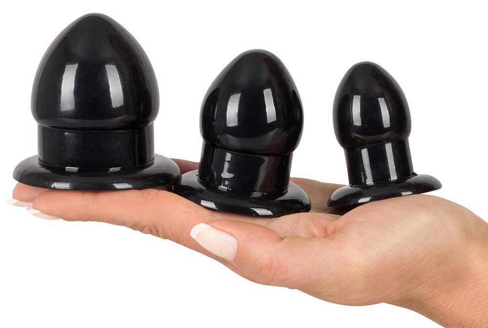 8-Zestaw trzech zatyczek małych analnych silikon-8
