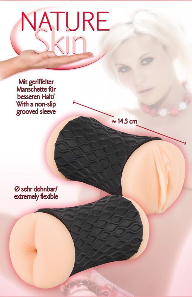 13-Podwójny masturbator 2 dziury wagina ciasny anal-13