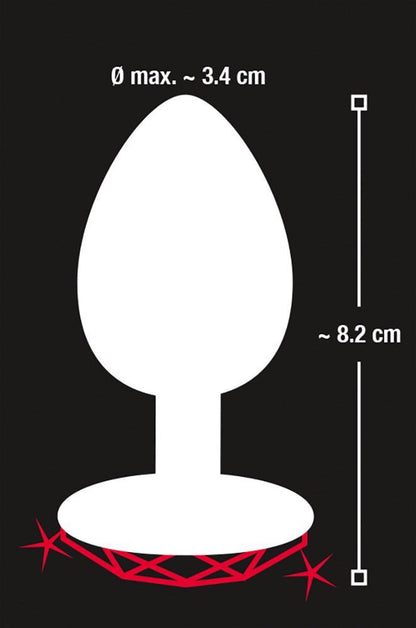 13-Ozdobny korek analny z sercem kryształek plug 8cm-13