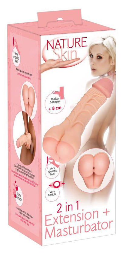 2-Przedłużka penisa masturbator 2w1 realistyczny sex-2