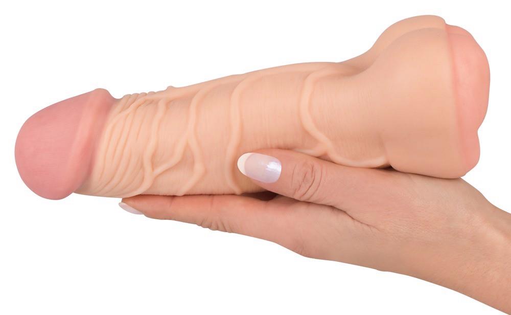 8-Przedłużka penisa masturbator 2w1 realistyczny sex-8