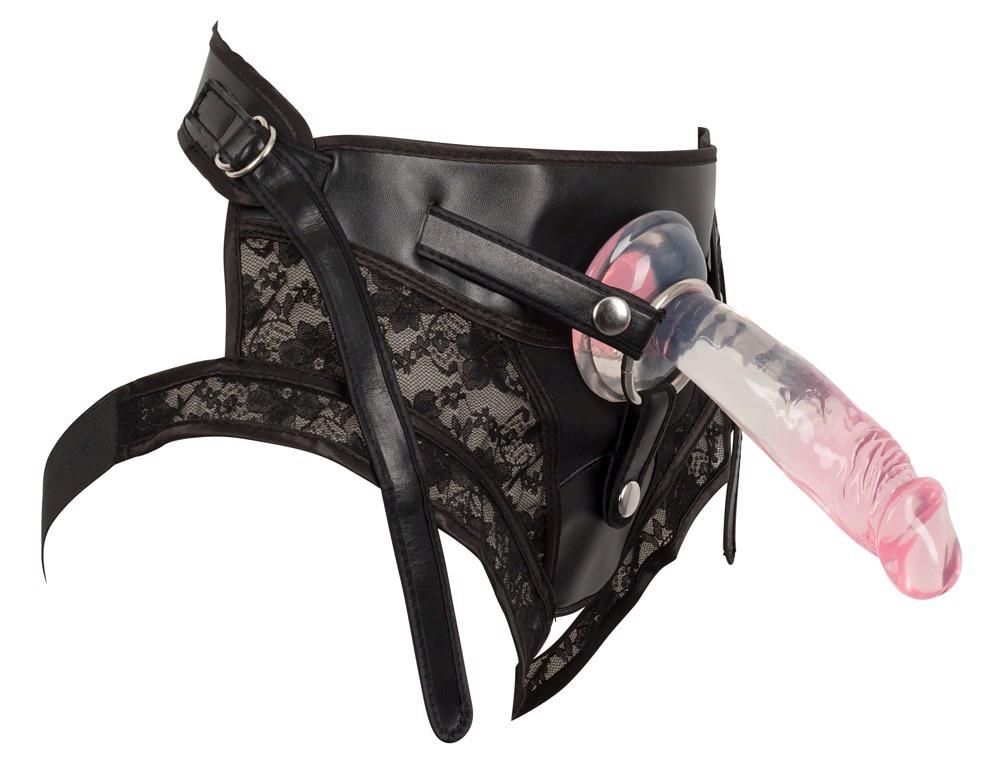 5-Strap-on na szelkach w zestawie dwa gumowe dildo-5