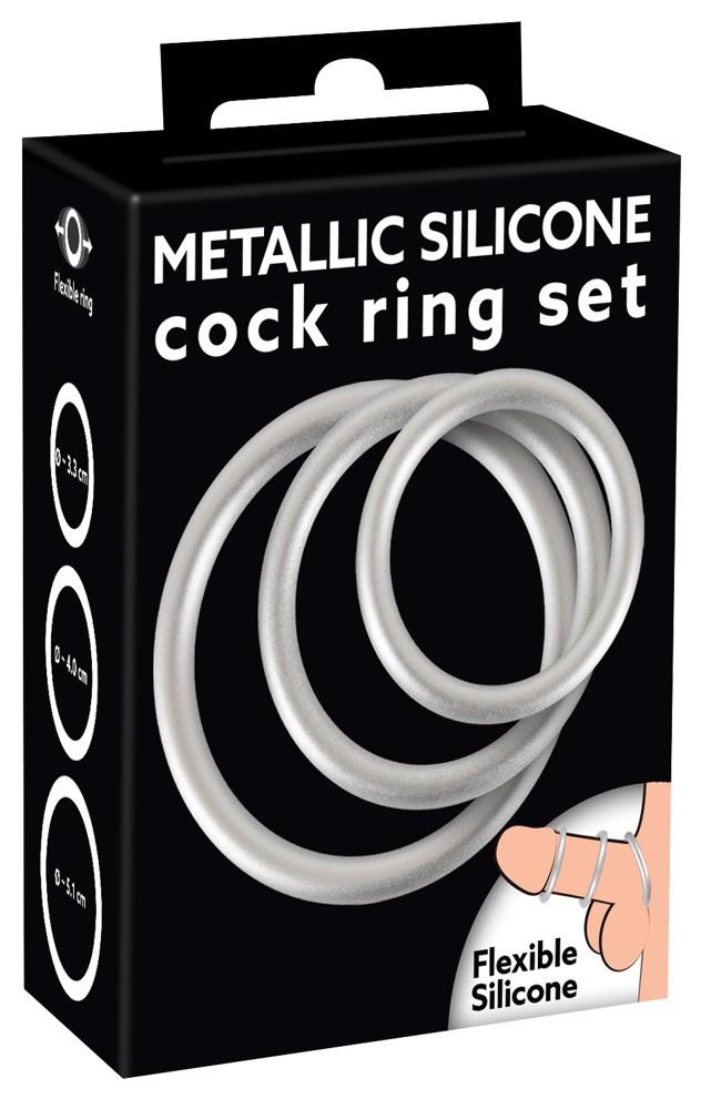 2-Metallic Silicone Cock ring se-2