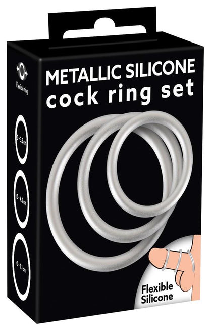 2-Metallic Silicone Cock ring se-2