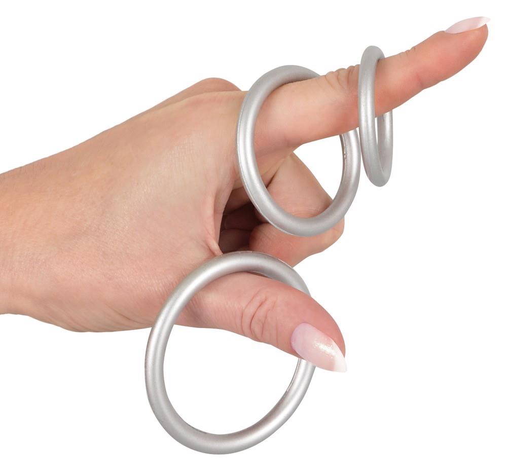 12-Metallic Silicone Cock ring se-12