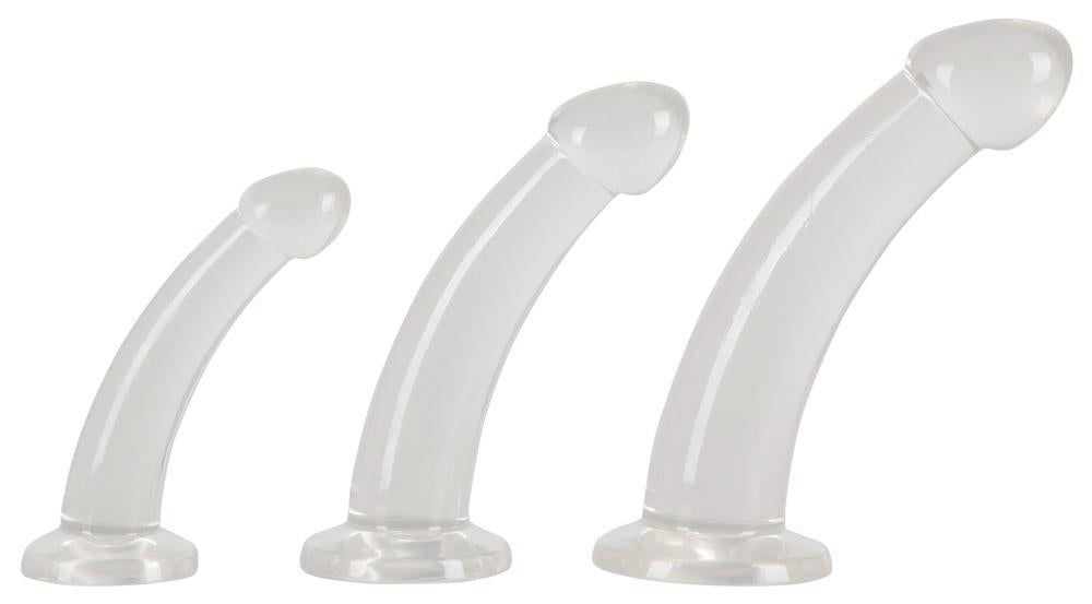 3-Zestaw trzech dildo gładkich giętkich silikonowych-3