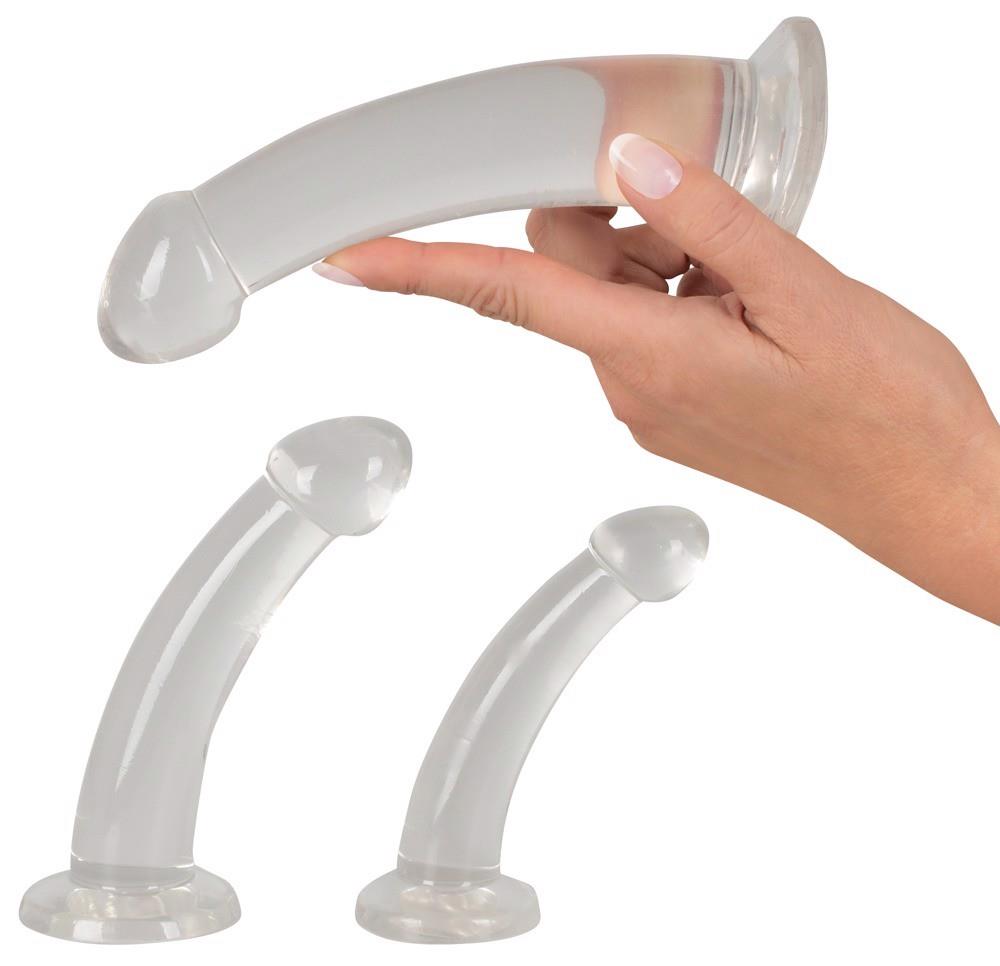 9-Zestaw trzech dildo gładkich giętkich silikonowych-9