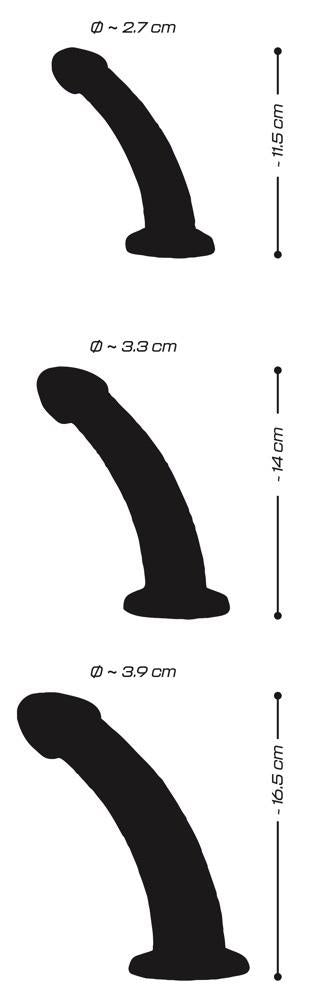 13-Zestaw trzech dildo gładkich giętkich silikonowych-13