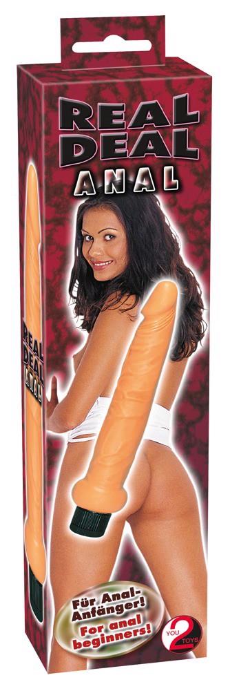 2-Wąski wibrator analny waginalny członek penis 19cm-2