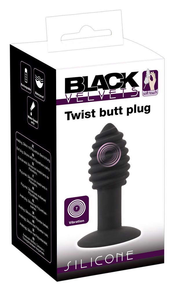 2-Black Velvets Twist butt plug-2