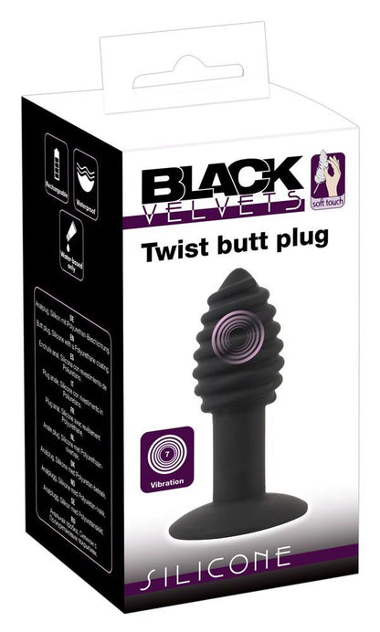2-Black Velvets Twist butt plug-2