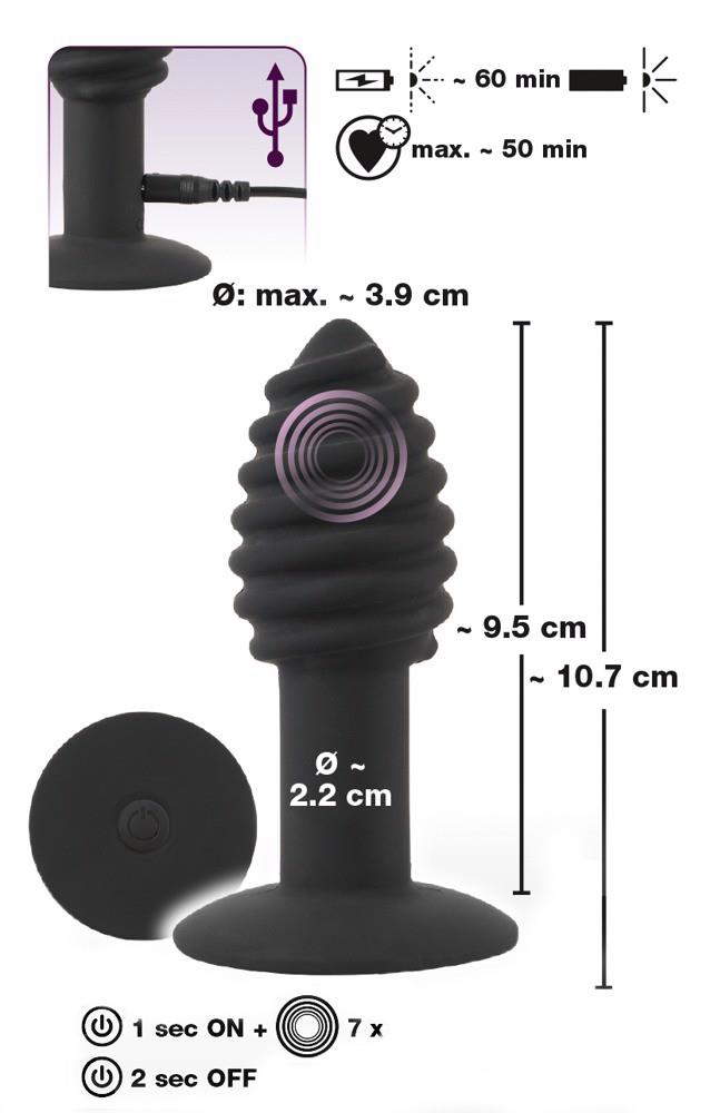 15-Black Velvets Twist butt plug-15