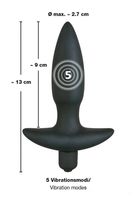 8-Wibrująca zatyczka analna korek plug do pupy 13cm-8