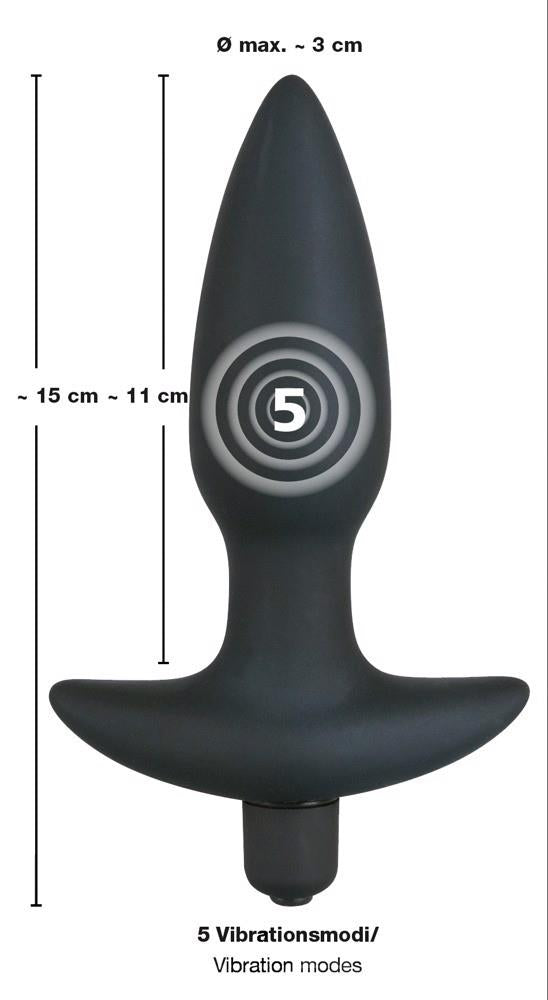 9-Wibrująca zatyczka analna korek plug do pupy 15cm-9