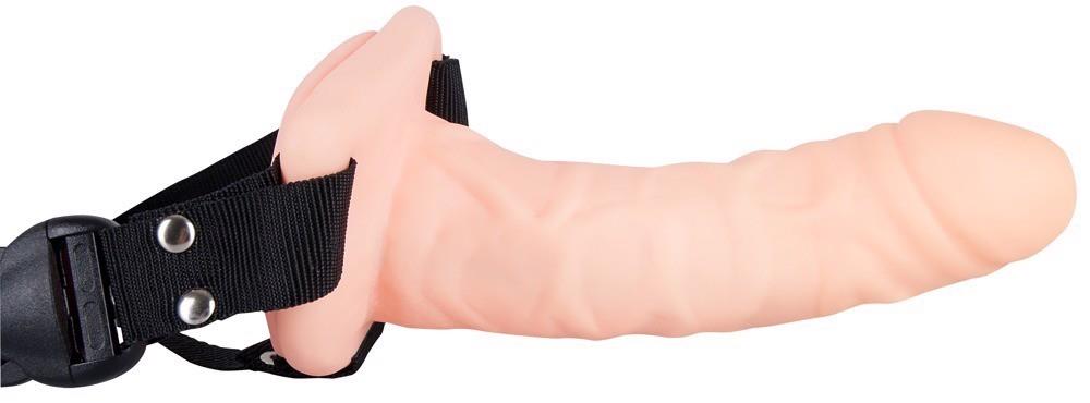 10-Wibrator jak penis na paskach uprząż dildo 17cm-10