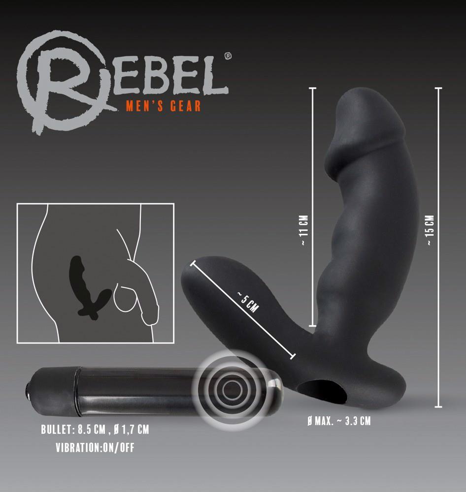 13-Męski wibrator analny do stymulacji prostaty 15cm-13