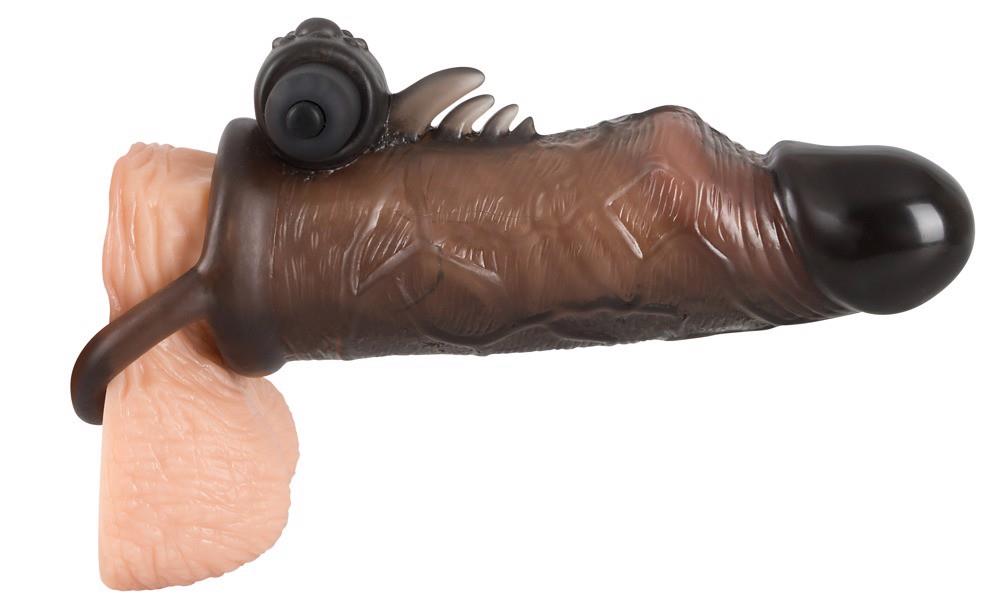 10-Nakładka na penisa przedłuża 2cm wibracje 10trybów-10