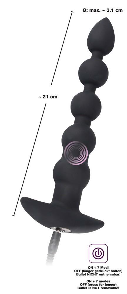 10-Wibrujące koraliki kulki analne sonda 7trybów 21cm-10