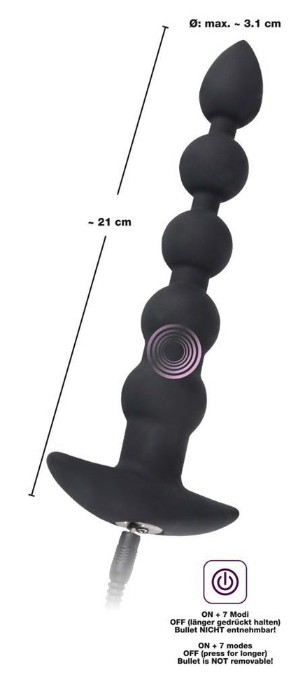 10-Wibrujące koraliki kulki analne sonda 7trybów 21cm-10