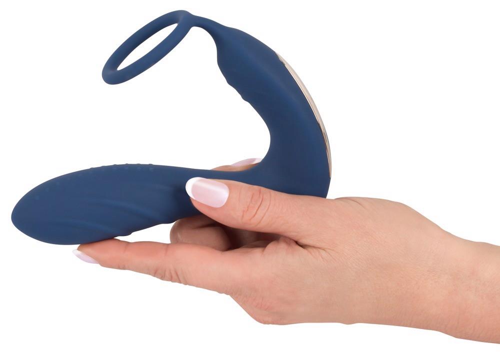 11-Wibrujące dildo analne ze stymulacja łechtaczki-11