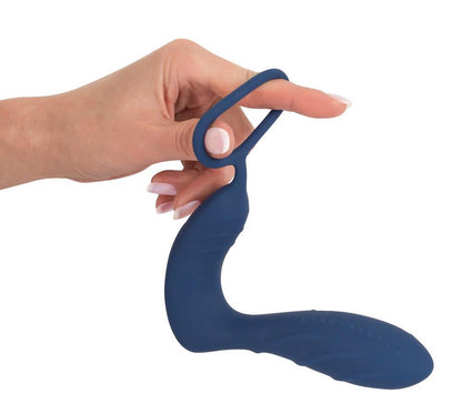15-Wibrujące dildo analne ze stymulacja łechtaczki-15