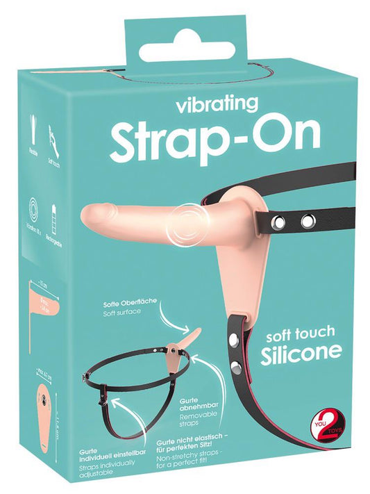 1-Wibrator strap-on uprząż paski 10 trybów 15cm sex-1