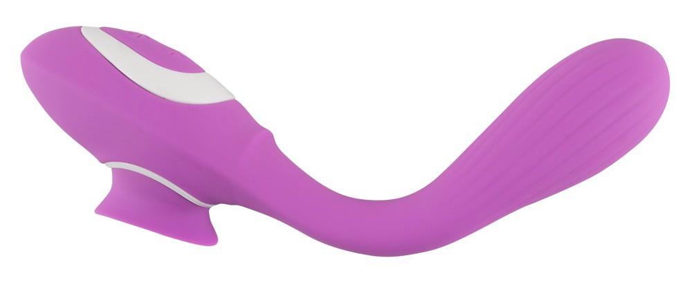 11-Podwójny masażer łechtaczki wibrator 10trybów 22cm-11