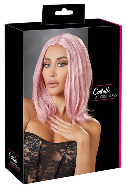 1-Wig, bob, pink-1